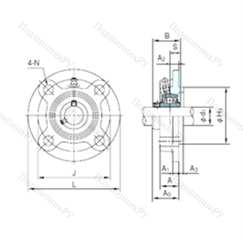 Подшипниковый узел шариковый радиальный UCFCX 05 от производителя  NACHI