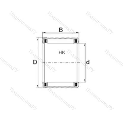 Подшипник игольчатый радиальный HK 1015