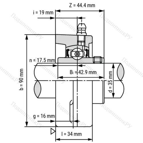 Подшипниковый узел SSUCFL 207 - Вал: 35 мм