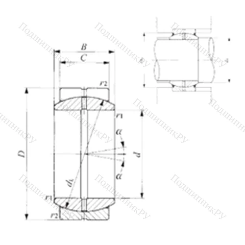Подшипник скольжения сферический GE 300ES