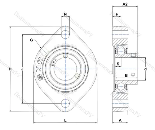 Подшипниковый узел USFD 204 CN в Рязани