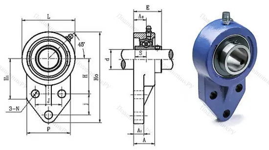 Подшипниковый узел UCFB 207