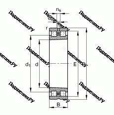 Роликовый цилиндрический подшипник